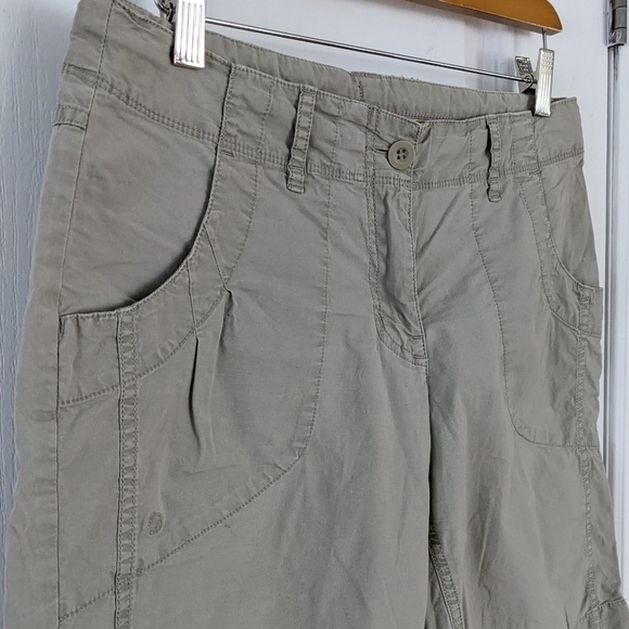 Mec hiking trail outdoor cotton blend shorts beige stone color size 10 T7 - Picture 3 of 10